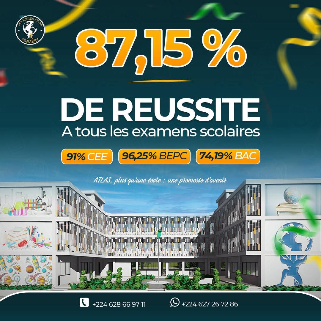 Résultats Officiels 2025 – Écoles Atlas Une École, une Vision, des Résultats.